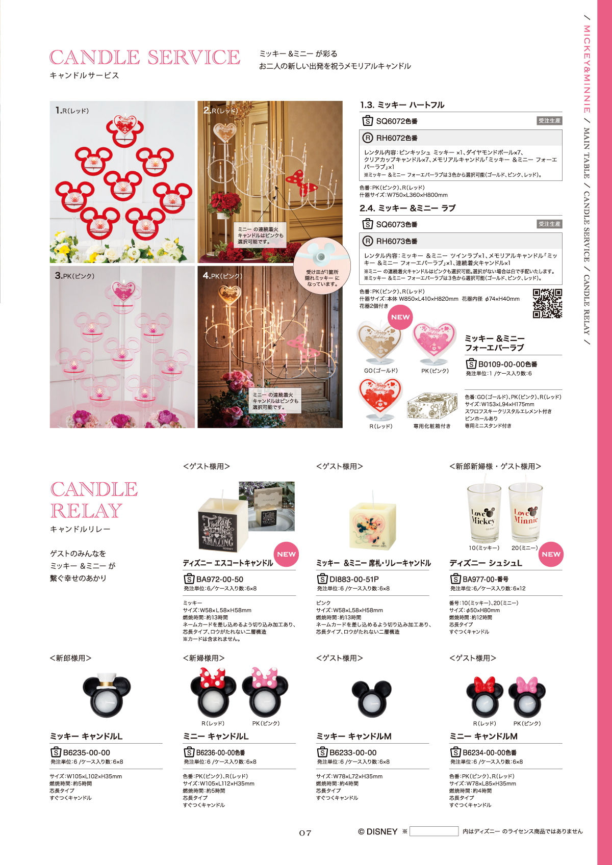 ミッキー＆ミニーフォーエバーラブ【キャンドル】　「ゴールドピンク ミッキー＆ミニーフォーエバーラブ【キャンドル】 「ゴールドピンク